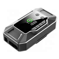 Démarreur de voiture 12V avec gonfleur de pneus, pompe à air portable, batterie externe, lumière d'urgence LED