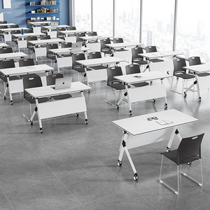 Nội thất văn phòng gấp văn phòng hội nghị đào tạo Bảng Máy Tính di động bàn với bánh xe - Product Image 2