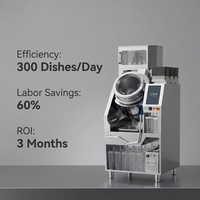 Robot de cuisine Wok authentique pour restaurant asiatique, friteuse automatique à induction haute puissance, acier inoxydable