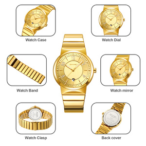 Reloj cronógrafo redondo para hombre, reloj de pulsera de lujo de aleación de zinc, reloj de cuarzo resistente al agua 30M - Product Image 2