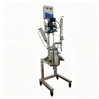Réacteur de cristallisation chimique à double enveloppe en acier inoxydable 316L, cuve sous pression, chauffage électrique, capacité 1L, marque UGO