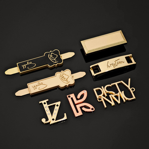 Garment Accessoriesmetal Plating Roll Gold Engraved <b>Hijab</b> Abaya Scarf Shoes Custom Brand Logo Label metal tags for clothing - Product Image 1