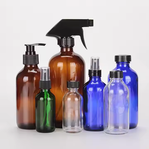 Offre Spéciale Squeeze Spray Bouteille en verre Bouteille de pulvérisation personnalisée Pharmacie 8OZ 250ML Boston Bouteille en verre ronde avec couvercle de pompe à gâchette - Product Image 2