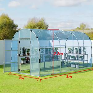 Serre tunnel polytunnel autoportante 3m 4m 5m 6m pour culture de plantes en extérieur, serre de jardin ronde à pignon, abri thermique - Product Image 2