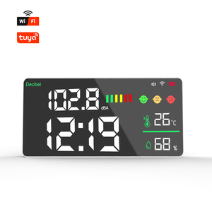 Horloge murale avec détecteur <span class=keywords><strong>de</strong></span> son HD, sonomètre, mesure du niveau sonore, mesure <span class=keywords><strong>de</strong></span> la température et <span class=keywords><strong>de</strong></span> l'humidité - Product Image 2