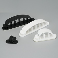Porte-câbles multi-trous organisateur de câbles auto-adhésif Clips de fil USB de bureau