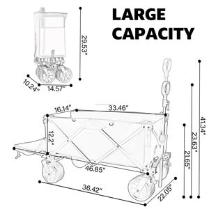 รถบรรทุกเหล็กแพลตฟอร์มสี่ล้อพับได้ขนาดใหญ่สวมใส่สบายสำหรับเด็กเครื่องมือทางอุตสาหกรรมแบบใหม่ออกแบบได้ตามต้องการ - Product Image 2