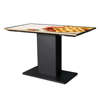 Table interactive tactile avec écran LCD intelligent pour la publicité dans les restaurants, équipement publicitaire avec écran interactif de bureau