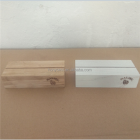 Soporte de menú de madera para restaurante LOW MOQ, soporte de tarjeta de lugar de nombre de mesa, soporte de bloque de base de exhibición rústica para folleto, tarjeta