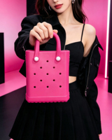 Sac fourre-tout mini léger en EVA, imperméable, avec deux ouvertures, résistant aux taches, sac de sortie, couleur bonbon, sac en maille durable
