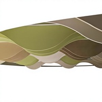 Plafond suspendu décoratif ondulé, panneau de plafond personnalisé, décoration de plafond pour les espaces commerciaux intérieurs