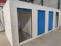 Conteneur mobile préfabriqué en acier, empilable, autoportant, pour stockage portable, pliable