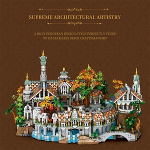 Reobrix 55015 Mittelalter Bausteine Deep Valley Model Building Block Kits MOC <span class=keywords><strong>Bricks</strong></span> Block Brinquedos Street View Crianças Presente de Natal - Product Image 4