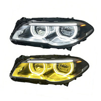 Conjunto de faros LED para BMW Serie 5, faros LED F10/F18, actualización Angel Eyes, lámpara frontal, accesorios de iluminación para automóvil