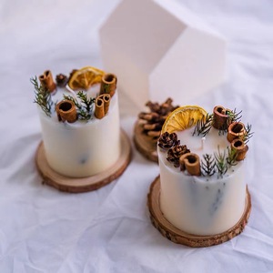 Velas Aromáticas Hechas a Mano con Cera de Soya, <span class=keywords><strong>Canela</strong></span>, Limón y Flores Secas, 210g, <span class=keywords><strong>Vela</strong></span> Perfumada Natural para Decoración del Hogar con Duración de 20-40 Horas - Product Image 6
