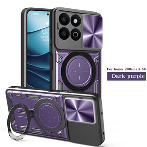 เคส PC TPU ขาตั้งแม่เหล็กหน้าต่างบานเลื่อนซีดีสำหรับ Huawei Honor 200 Smart 5g - Product Image 2