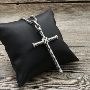 <b>Cross</b> Pendant Necklace Stainless Steel Unisex Fashion Jewelry Gift - Product Image 2