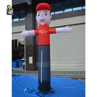 Mascotte gonflable publicitaire, Danseur d'air agitant la main pour accueillir