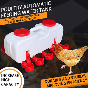 Lớn 10L Công Suất Tự Động Bán Tự Động Gà Vịt Ngỗng Uống Máng Với Bát Nước Gia Cầm Mới Uống Feeders - Product Image 2