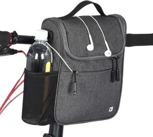 Bolsa multifuncional para manillar de bicicleta, gran capacidad, con correas para los hombros, diseño duradero, bolsa para manillar de ciclismo - Product Image 2