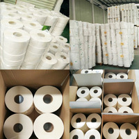 Fabrication en gros de papier toilette en rouleaux jumbo de haute qualité en pâte de bois vierge, sur mesure, OEM et ODM, pour usage commercial