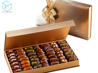 Boîte cadeau en chocolat pour les friandises du Ramadan et de l'Aïd, en métal, pour les dattes musulmanes
