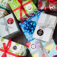Benutzer definierte Frohe Weihnachten Vinyl Siegel Etiketten Rolle Holo graphic Briefpapier Dekor Thema für Candle Craft Use Package Label Umschlag