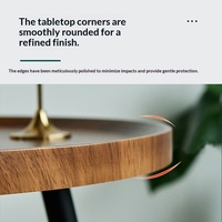 Table d'appoint de canapé pour petit appartement, style nordique simple, soigneusement sélectionnée, avec pieds en bois, table basse, table à thé
