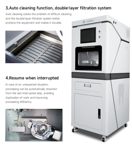 เครื่องซีเอ็นซีลูกเบี้ยวทันตกรรม5แกนสำหรับเซอร์โคเนียหัวตัดเหล็กแบบเปียกสำหรับใช้ในห้องปฏิบัติการ - Product Image 6