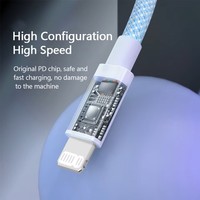 Câble USB Type-C 1M 60W à charge rapide PD, transfert de données, blindage tressé en nylon TPE PVC, pour appareil photo, ordinateur, iOS - Vente chaude