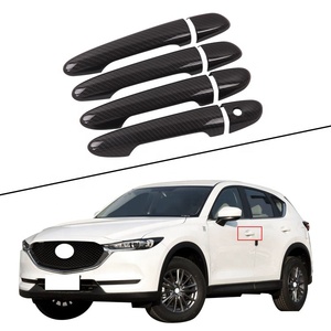 Couvre-poignée de porte style carbone WZXDAUTO, autocollant décoratif extérieur pour accessoires de voiture pour 3 6 CX-5 CX-3 CX-9 - Product Image 1