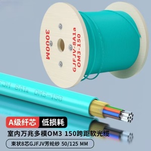 Câble à fibres optiques multimode intérieur GJFJV 4 cœurs OM3 150M souple et flexible pour centre de données - Product Image 2