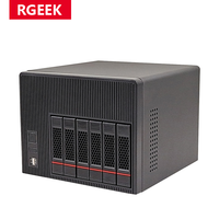 Châssis de serveur NAS Mini ITX RGeek à 6 baies, stockage cloud, échange à chaud