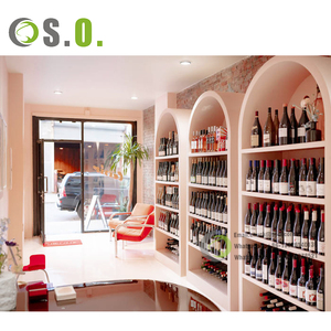 ตู้โชว์เหล้าหรูหรา ตู้เก็บไวน์ไม้ ชั้นวางไวน์ขายปลีก - Product Image 5