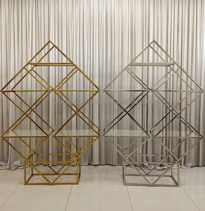 Casier à vin en or de haute qualité pour la réception de mariage décoration de fête de mariage de fond de bar élégant - Product Image 6