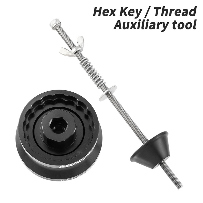 Llave hexagonal/rosca+herramienta auxiliar-negro