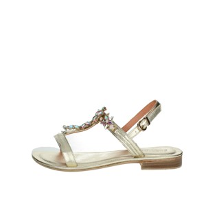 Sandali 2316009 argento con plateau bassi comodi Slip-On con fodera in tessuto per la moda primavera/estate piatta e imbottita - Product Image 1
