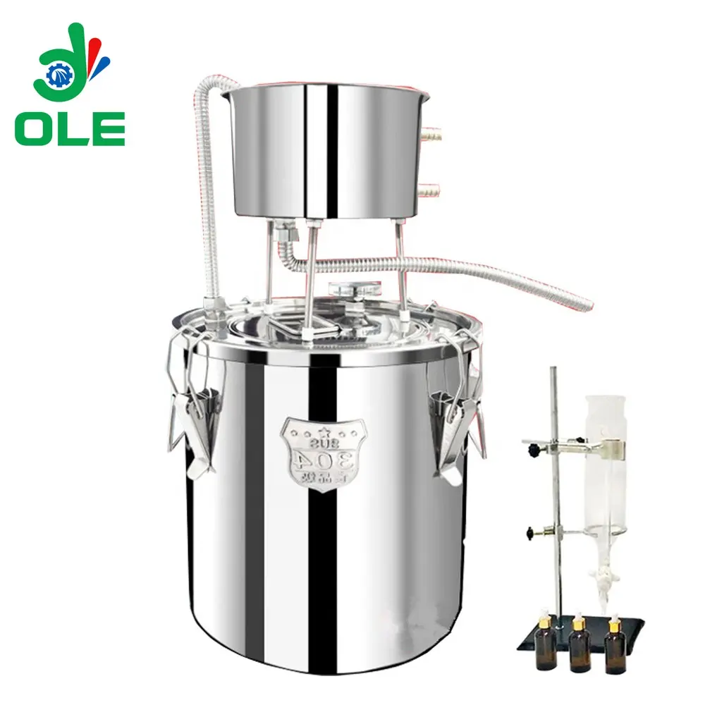 Mini destilador de aceite esencial de alta calidad, máquina de rocío puro, 36L