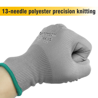 XINGYU Vente en gros Gants de sécurité au travail en PU industriel antidérapants Protection du travail Gants de sécurité au travail en polyester PU de calibre CE 13