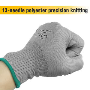 XINGYU venta al por mayor antideslizante industrial <span class=keywords><strong>PU</strong></span> trabajo guantes de seguridad Protección Laboral CE 13 calibre poliéster <span class=keywords><strong>PU</strong></span> trabajo guantes de seguridad - Product Image 5