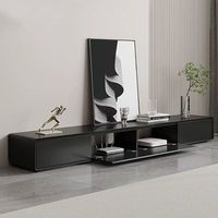 Meja TV Kayu Solid Mewah untuk Ruang Tamu dengan Panel Kayu, Cocok untuk Grosir
