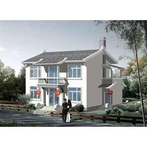 Villa de estructura de acero ligero, construcción personalizada para casas rurales, diseño chino, Yunnan, China, solución total para proyectos. - Product Image 1