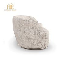 Fauteuil pivotant moderne en tissu bouclé, fauteuil d'appoint de luxe pour hall d'hôtel, salon, zone de réception