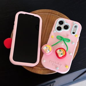 เคสโทรศัพท์ซิลิโคน 3 มิติ ลายการ์ตูนเด็กน้อยน่ารัก สีชมพู ประดับดาว สำหรับ iPhone 17 Pro Max 13 ป้องกันการกระแทก - Product Image 4