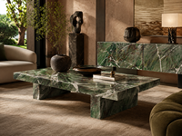 Dalles de quartzite vert botanique à veines fluides pour comptoirs de cuisine, façades de bar, tables à manger, murs décoratifs et revêtements de sol