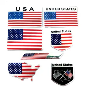 Auto Motorfiets Exterieur Accessoires Groot Land Verenigde Staten Van Amerika Usa Nationale Vlag Aluminium Car Stickers