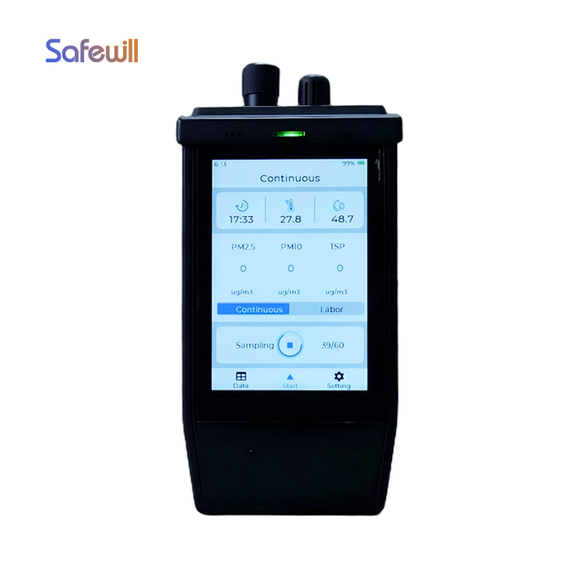 Safewill High Quality Environmental PM2.5 PM10 Monitor Sensors With GPS HUM TEM Portable Dust Monitoring Pump