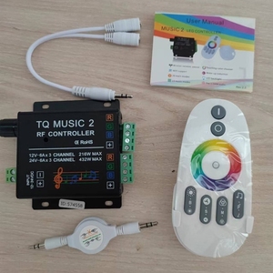 Nhà Máy Giá TQ âm nhạc 2 RF <span class=keywords><strong>6</strong></span> key cảm ứng từ xa LED âm nhạc điều khiển DC12V 24V 18A <span class=keywords><strong>RGB</strong></span> LED Strip ánh sáng điều khiển âm nhạc - Product Image 4
