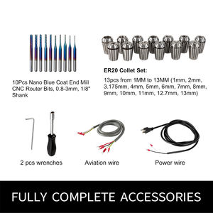 Moteur de broche CNC refroidi par air Zhong Hua Jiang ER20 3KW carré 220V/380V avec kit VFD pour machine de gravure CNC - Product Image 5