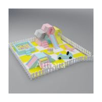 Maßgefertigte Bienenwaben-Rutsche für kommerzielle Nutzung, farbenfrohes Softplay-Klettergerüst-Set für kleine Familien